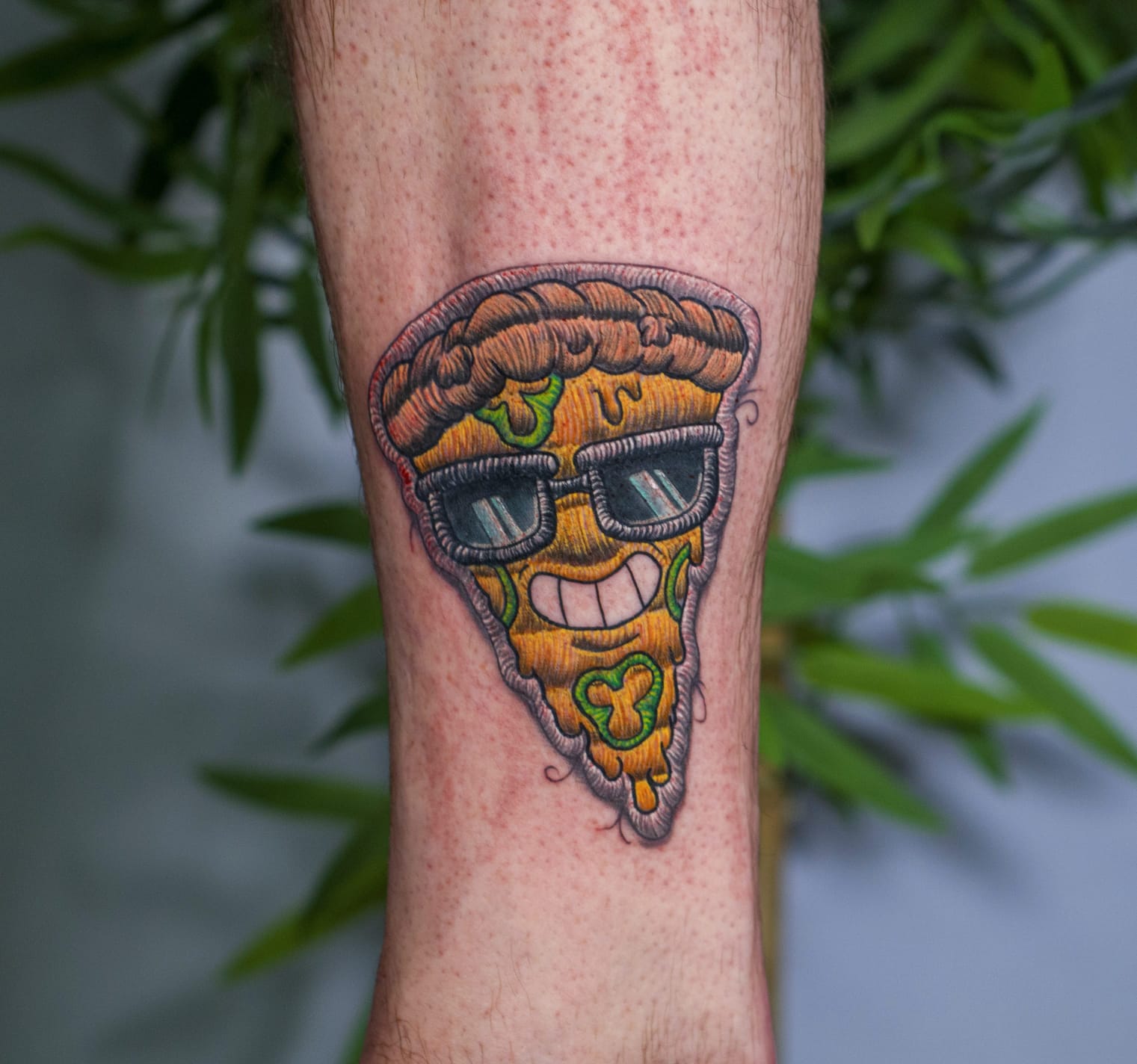 pizza EMBROIDERY PATCH  קעקוע בסגנון ריקמה פאצ' פיצה קעקוע צבעוני